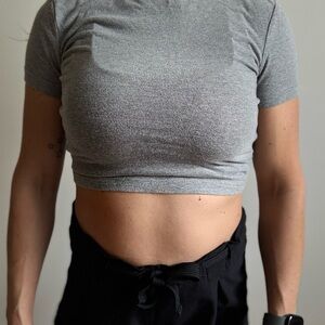 Gray Women's Crop Top